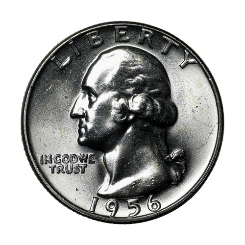 1956 quarter reverse die gouge FS-701 showing raised line across the eagle near the breast feathers